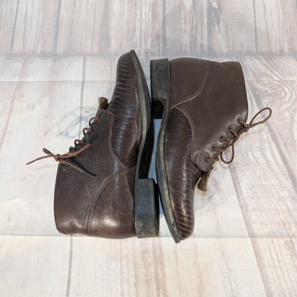 Ariat Bancroft 16023 Women's 8B Brown Leather Tassel Classic Ankle Bootie Boot - Picture 8 of 9